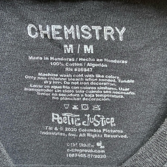 Chemistry Poetic Justice Short Sleeve T Shirt Size M - Picture 6 of 7